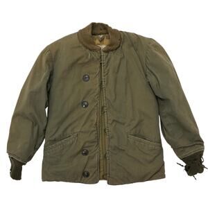 Vintage 50s Jacket Field Pile O D M-43 Liner Olive Small